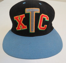 XTC Supreme USA Made Extacy Rave Club Snapback hat black blue 6 panel vintage