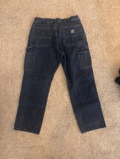 Carhartt Men's Double Knee Pants 34x30 Loose Fit Canvas Workwear