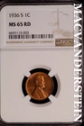 1936-S Lincoln Wheat Cent-NGC MS 65 Red Choice Gem BU No Reserve #SLK907