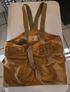 Vintage 1940s Utica Duxbak Canvas Hunting Strap Vest Game Bag Shell Loops