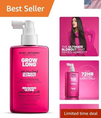 Humidity-Resistant Anti-Frizz Shield - Grow Long Blowout Spray, 6.7 oz Treatment
