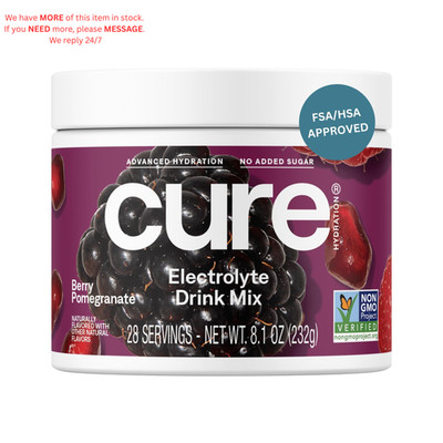 Cure Hydration | Plant-Based Electrolyte Drink Mix | No 8.1 Ounce (Pack of 1) 