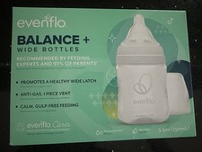 NEW, Evenflo Balance Wide Neck BPA-Free Baby Bottles, 9oz / 3-Pk