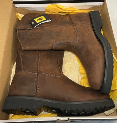 Caterpillar P74183 Austin Work Copper Wellington Boots Mens 13 NEW