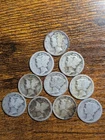 silver mercury dimes lot of 10 different early dates