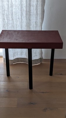 Zither Resonanz Tisch, 80x50 cm, 63 cm hoch,schwedenrot und schwarz