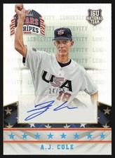 A.J. Cole 2015 Panini USA Stars & Stripes Crusade Gold 24/25 USA #1