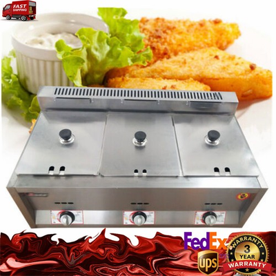 #ad 3 Pan Propane Gas Food Warmer Restaurant Tabletop Desktop Countertop Steam Table $191.84