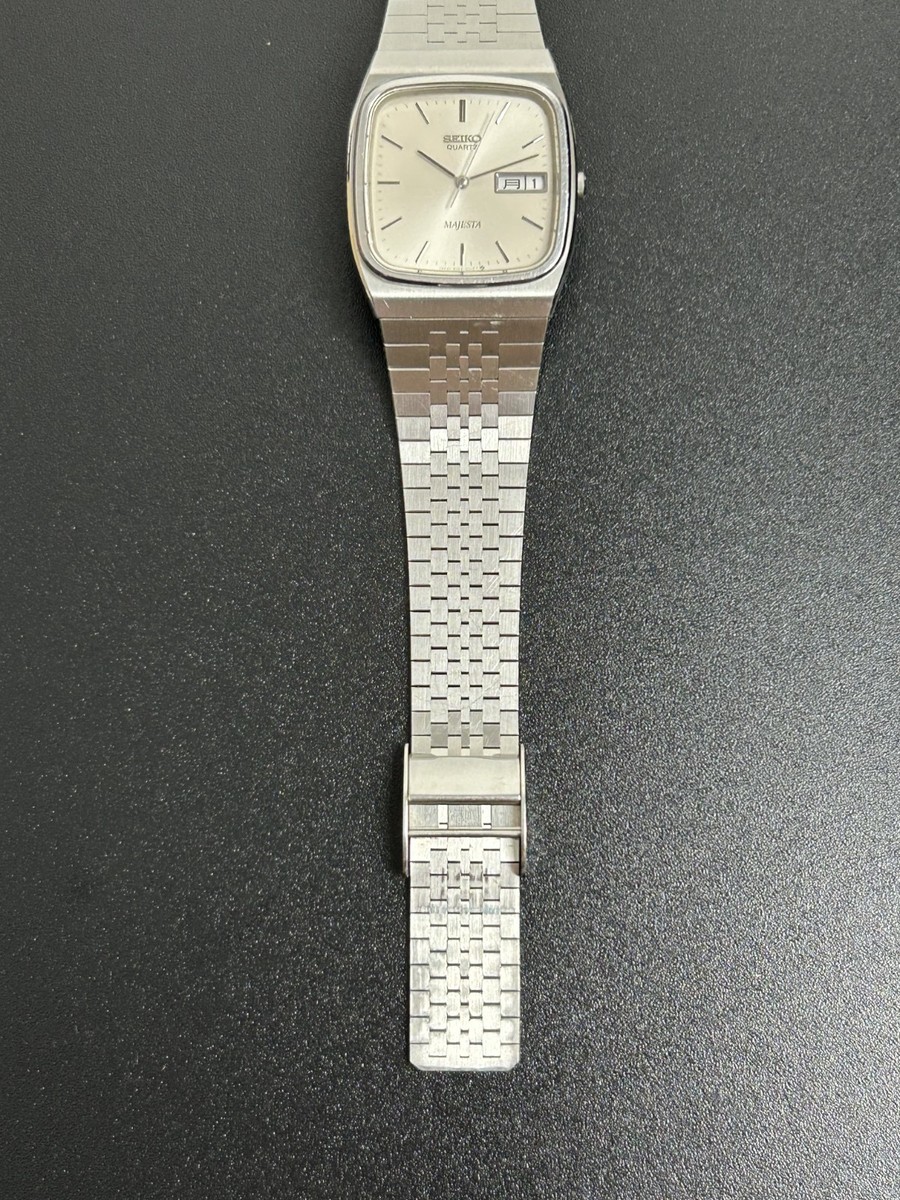 SEIKO WATCH MAJESTA 9063-501B QUARTZ SILVER DAY DATE KANJI