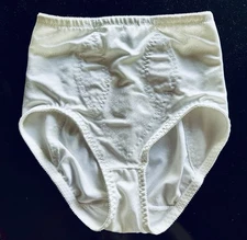 VINTAGE 1990s MAIDENFORM FLEXEES HIGH WAISTED WHITE SHAPER PANTIES w/ PANELS M