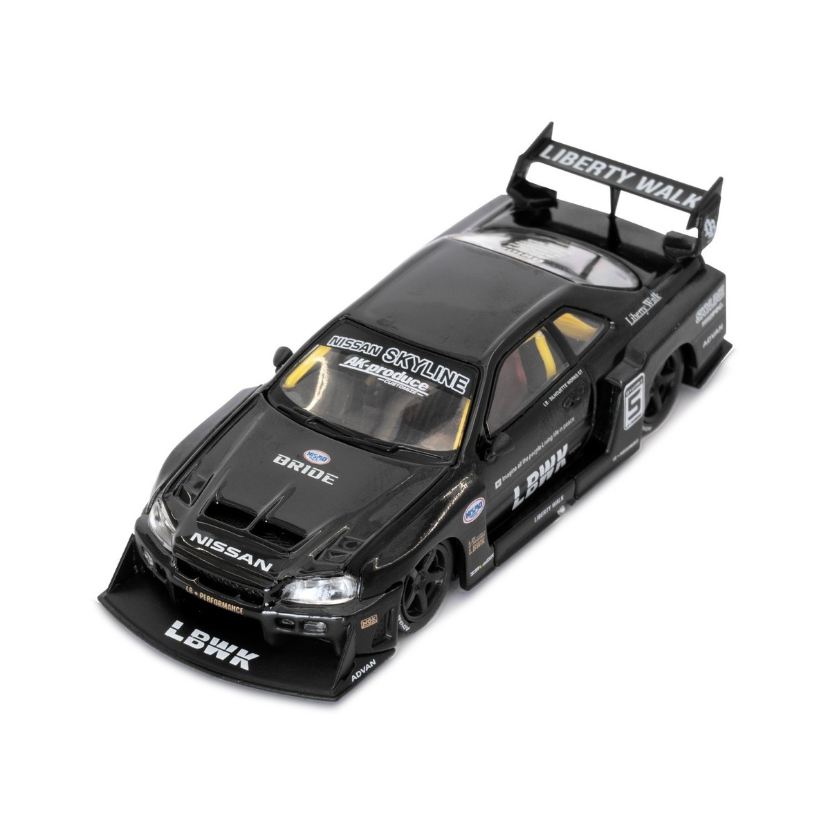 ミニカー MINI GT Nissan LB-ER34 Super Silhouette Mini GT 1:64 LBWK Nissan LB-ER34 Super Silhouette Red/Black
