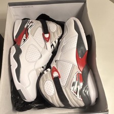 Men’s Size 10 Air Jordan 8 Retro White/Black/True Red 2025 305381-100 w/ OG Box