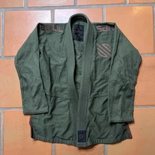 Sanabul BJJ GI A0 Green Essential With Brown Letter
