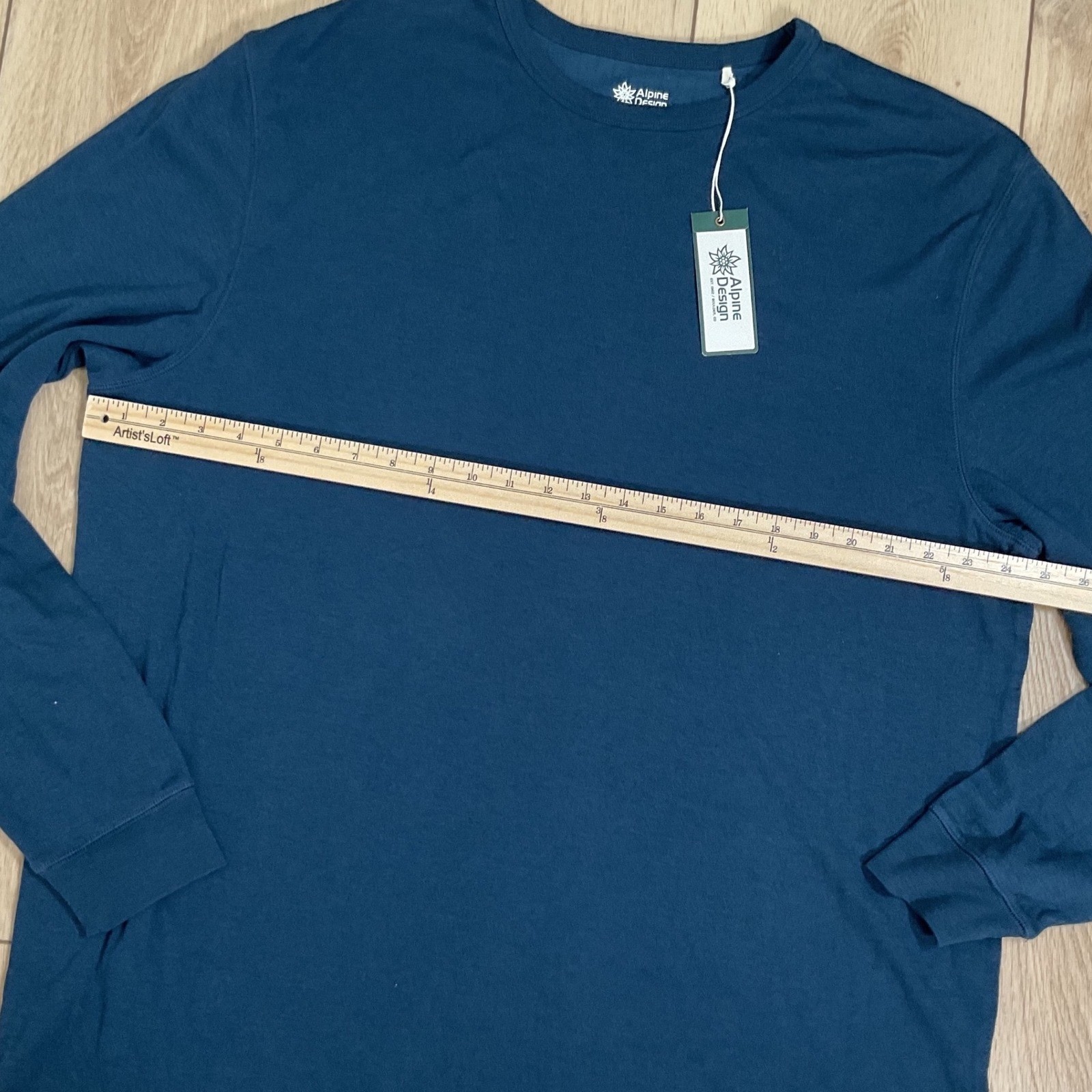 Alpine Design Mad Peak LS DuoFold Crew Vintage Blue XXL Mens Shirt