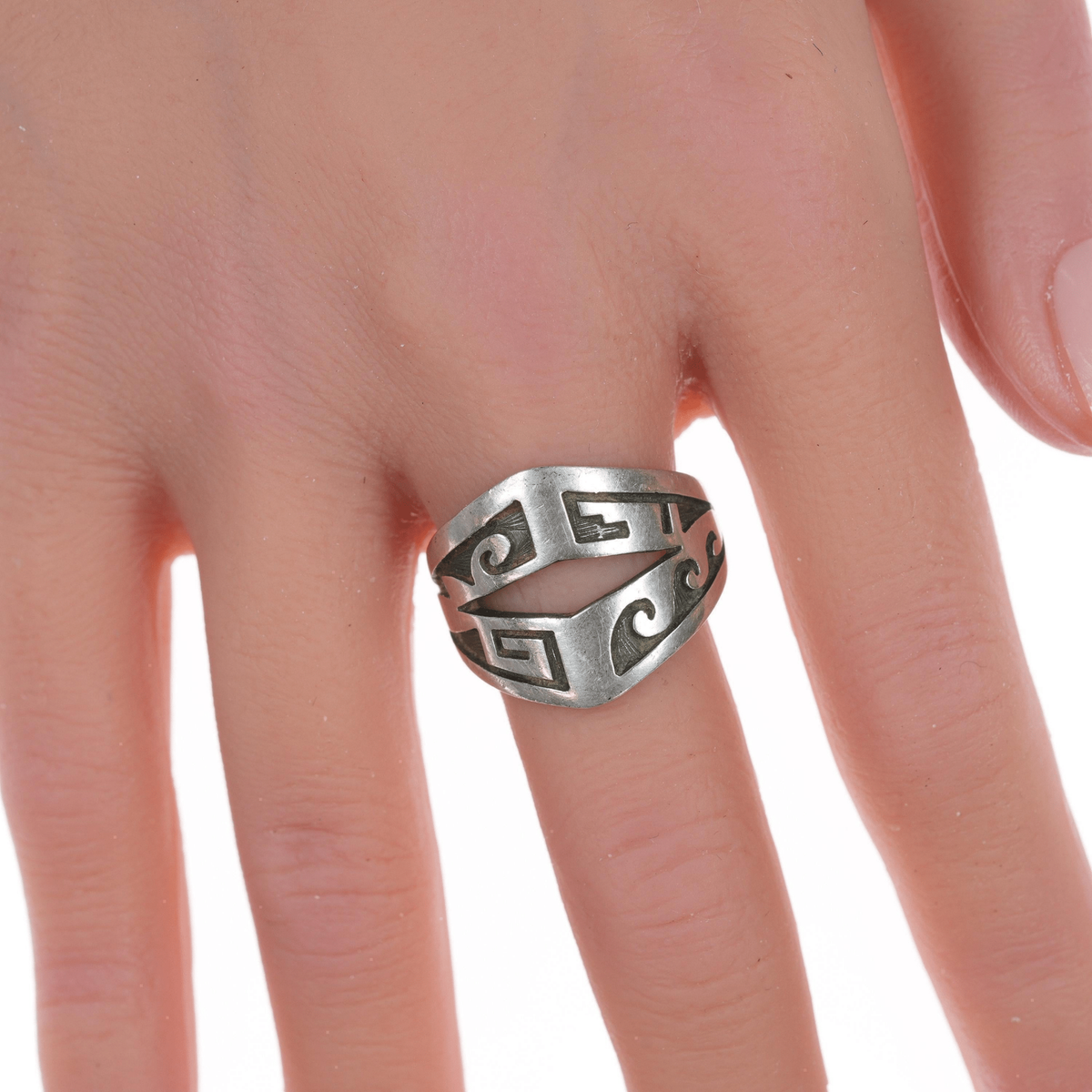 sz9.25 Merle Namoki Hopi Overlay ring | eBay