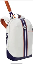 WILSON Roland Garros Super Tour Tennis Backpack - Navy/White