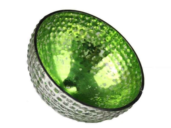 Glas Schwimmschale Rund GrüN, D: 8Cm - Schwimmkerzen, Tischdeko, Teelichthalter-image