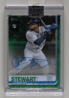 2019 Topps Clearly Authentic Green 32/99 Christin Stewart Rookie Auto RC hg6
