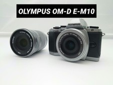 OLYMPUS OM D E M10 double lens set silver confirmed operational