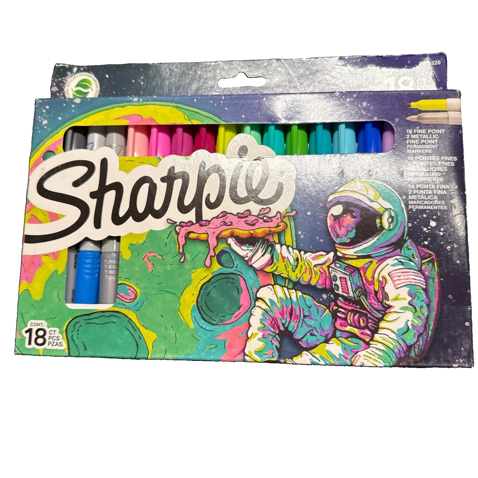 Sharpie Fine Point Permanent Markers Space Edition 18 Count Assorted Colors