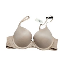 Aerie Sunnie Demi Bra Women 34B Tan Underwire Padded Recycled Nylon Real Good
