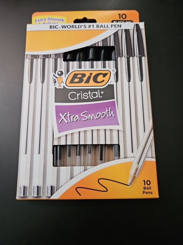 Bic Cristal Xtra Smooth  10 Pack Pens Black