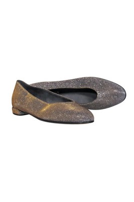 Stuart Weitzman - Silver Sparkly Flats Sz 9.5N