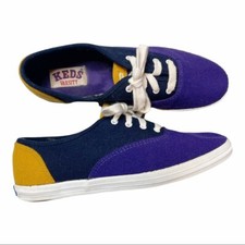 Vintage 90s Keds Varsity Color Block Lace Up Sneakers Size 7.5