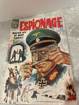 Dell ESPIONAGE comic lot issue #1 May-July 1964 FN Master Spy of Many Faces