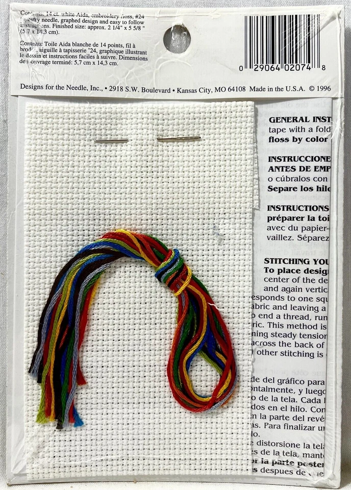 NEW 1996 Designs For The Needle Grow 2074 Cross Stitch Bookmark Kit Vintag 12921 - Image 3 of 3