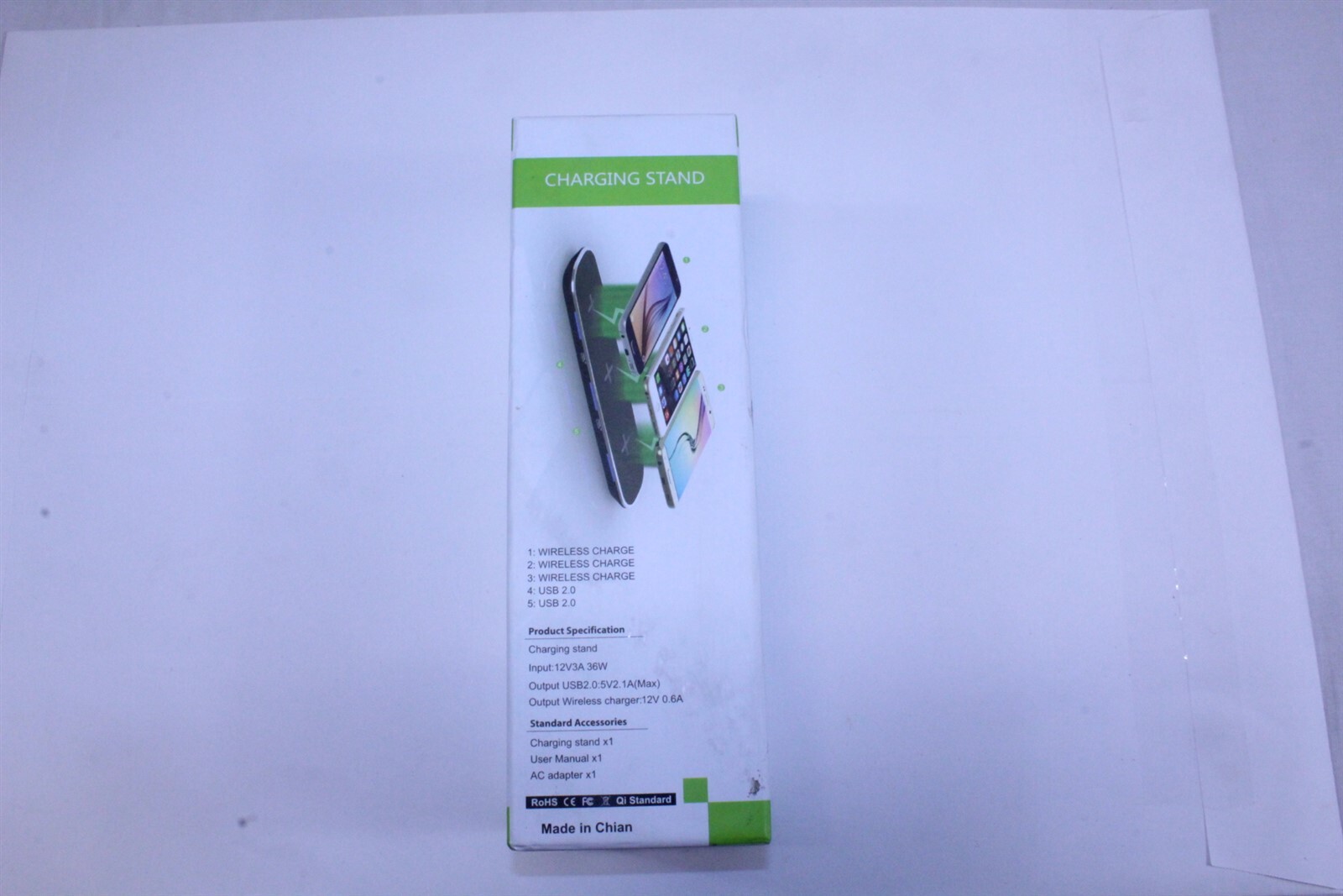 3 Place Charging Stand Wireless Charge & 2 USB 2.0