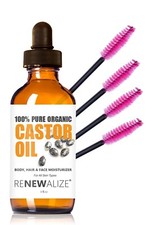 Organic Castor Oil Cold Pressed and Unrefined  All Natural Moisturizer 4 fl oz