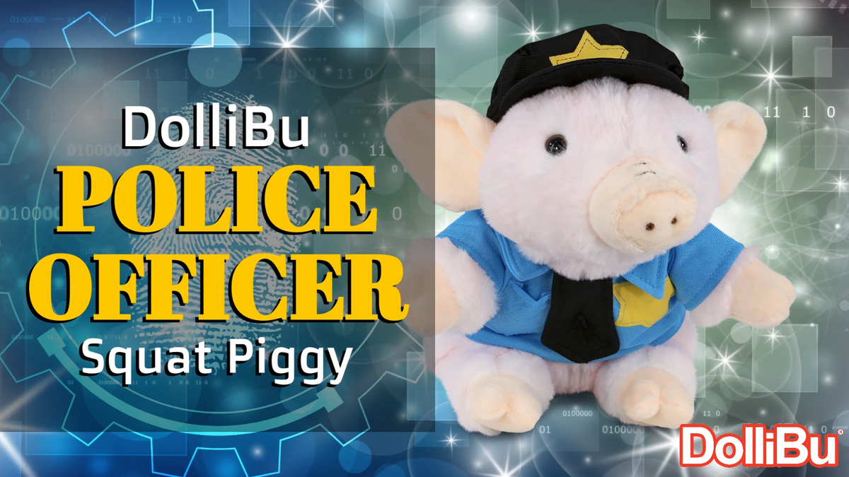 PLUSH POLICE - SUPER SOFT PLUSH - SQUAT PIGGY | eBay