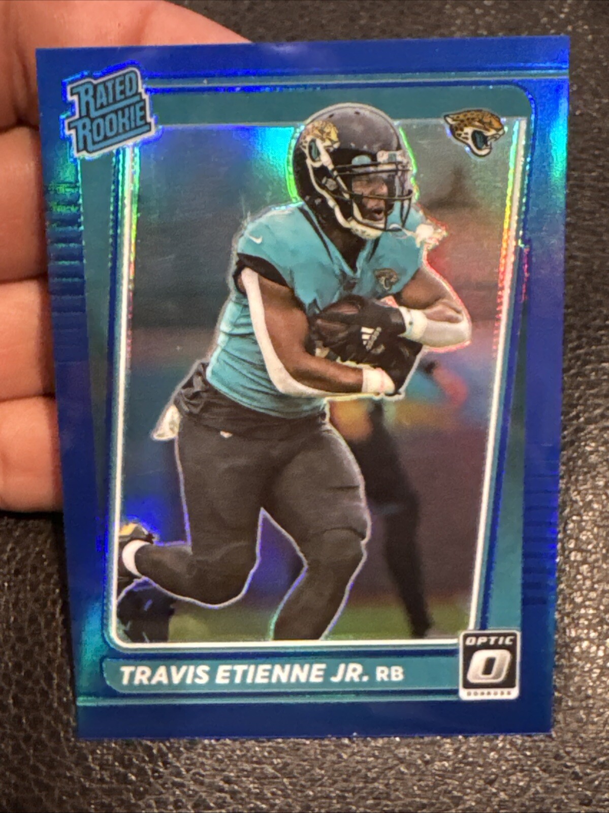 2021 Panini Donruss Optic Rated Blue Prizm /179 Travis Etienne Jr #214 Rookie RC