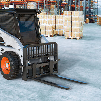#ad Quick Tach 48quot; Blades amp; 45quot; Frame Skid Steer Pallet Fork Attachment 4000 LBS $594.99