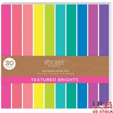 Multicolor Textured Cardstock 210 GSM Scrapbooking DIY Craft Projects 30 Sheets