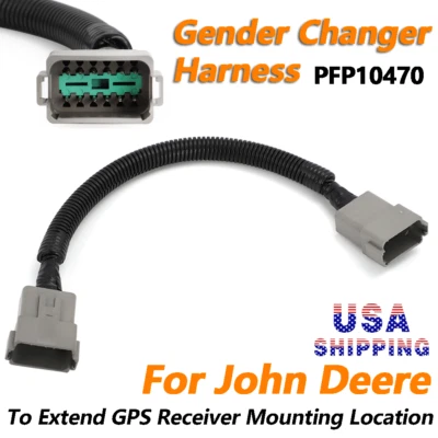 CRUISENEST US Extend GPS Receiver Gender Changer Harness Cable For John Deere PFP10470 12"