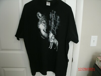 Gildan T-shirt New Mexico Howling Wolves Black Short Sleeve Tee Men's Size XL