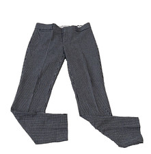 Banana Republic Sloan Slim Ankle Black Jacquard Pant Size 2 Low Rise Stretch NWT