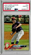 2018 Topps Chrome Trevor Bauer Refractor PSA 10