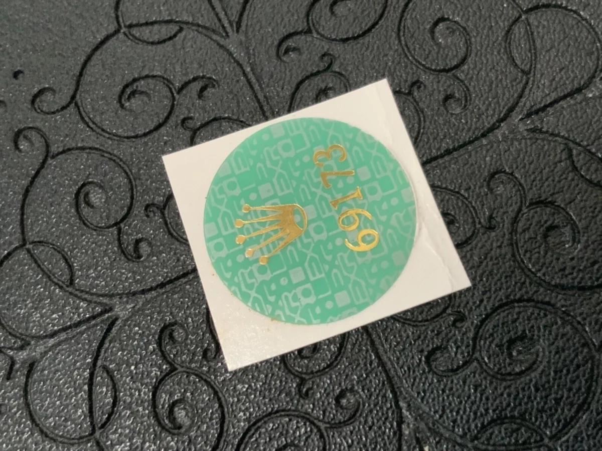 Rolex 69173 Ladies Oyster DateJust Green Case Back Hologram Sticker
