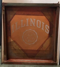 Vintage Wood Silk Screen Frame - University Of Illinois