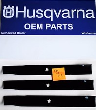 Set of 3 Genuine OEM Husqvarna 539113312 X 61" EZ Mower Blade s
