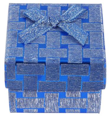 Schmuckbox 5,5 x 5,5 x 4 cm ohne Druck blau