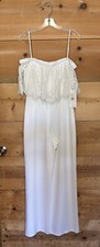 New BHLDN Theia Bridesmaids Bridal Mika Off-the Shoulder Lace jumpsuit Size 6