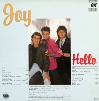 Joy - Hello - Valerie - Lost In Hong Kong RARE 12