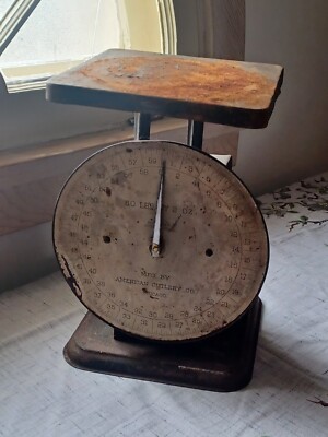 Antique American Cutlery Co 60 Pound Black Counter Kitchen Scale Pat Oct 26 1898