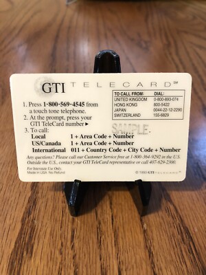GTI Telecom Telecard Phone Card NASA space Shuttle Kennedy Space 