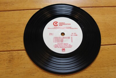 ENERGY CONSERVATION CAMPAIGN 33RPM 7'' RECORD PSA AD COUNCIL OBSCURE