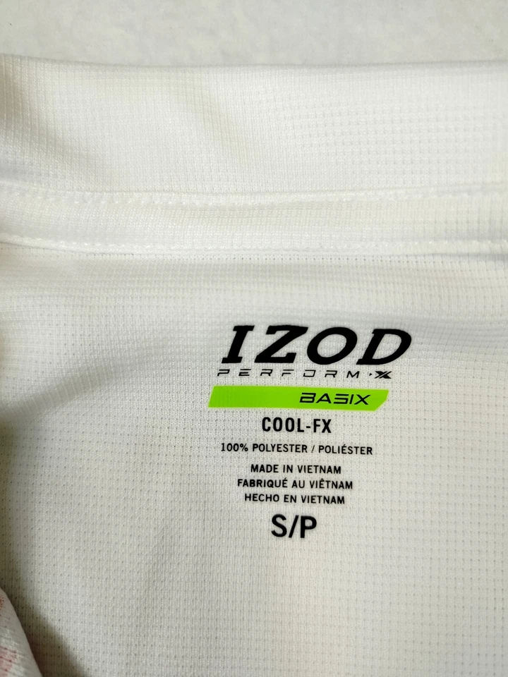 Top Izod Para Mujer SP Blanco Genial FX Realizar Golf Geométrico Atletismo Foto 3 de 4